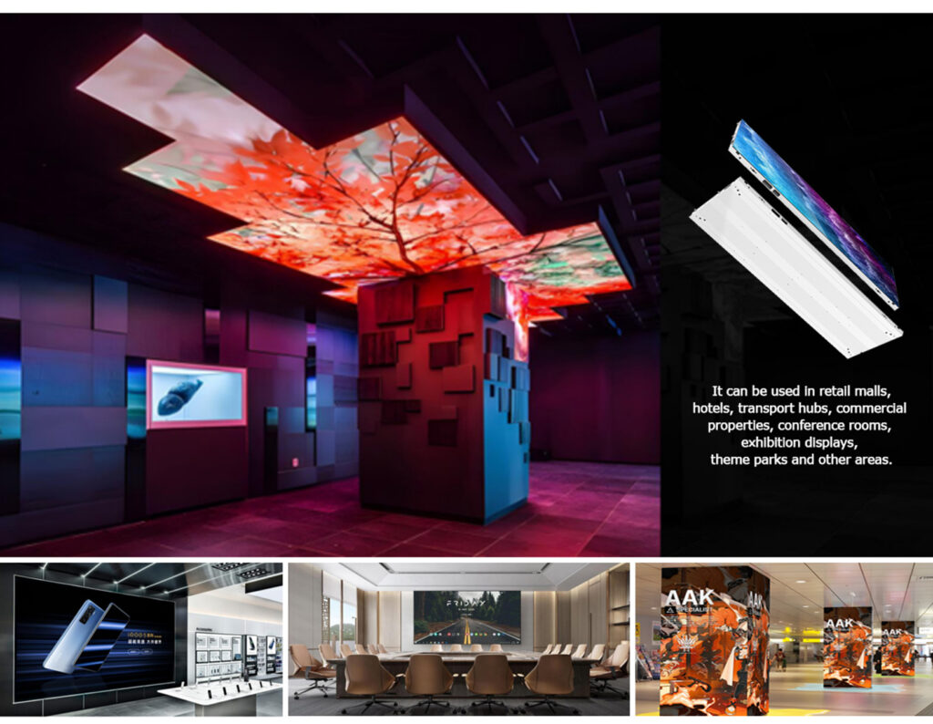 Ceiling LED display screens